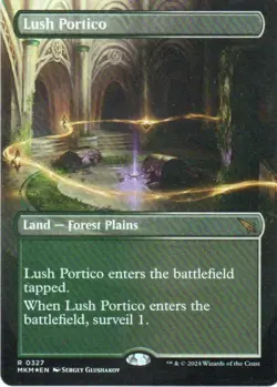 MTG: Murders at Karlov Manor: Foil Borderless Lush Portico: LP Condition - Image 1