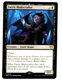 MTG Commander, Faerie Bladecrafter #0014, Rare, Mint/NM, Un-played, +Xtra! - Image 2