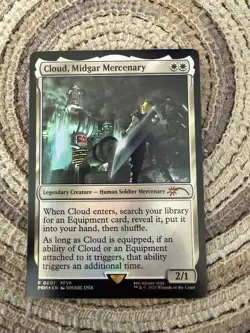CLOUD, MIDGAR MERCENARY FOIL [Promo] Final Fantasy VII Magic the Gathering MTG - Image 1