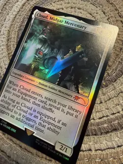 CLOUD, MIDGAR MERCENARY FOIL [Promo] Final Fantasy VII Magic the Gathering MTG - Image 2