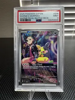 2025 Pokemon SVP #206 Marnie's Morpeko Battle Deck PSA 9 Promo - Image 1
