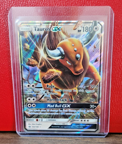 Tauros GX 100/149 Ultra Rare Holo Pokemon TCG Sun & Moon - Image 1