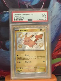 2024 POKEMON PAF EN-PALDEAN FATES SHINY RARE #131 PIKACHU PSA 9 - Image 1