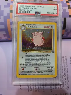 Pokemon PSA 7 NM- 1999 Clefable Jungle Prerelease Holo 1/64 - Image 1