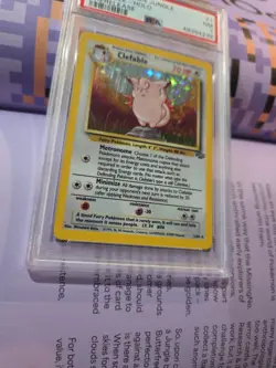 Pokemon PSA 7 NM- 1999 Clefable Jungle Prerelease Holo 1/64 - Image 2
