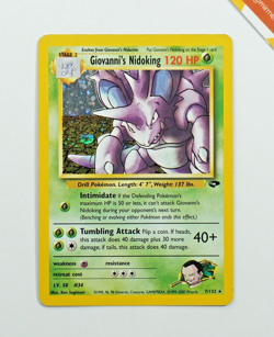 Pokemon Giovanni's Nidoking 7/132 Gym Challenge English Holo - Image 1