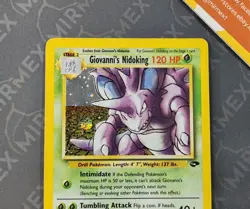Pokemon Giovanni's Nidoking 7/132 Gym Challenge English Holo - Image 4