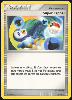 Carte Pokemon Super rappel 115/130 Diamant et Perle Francais - Image 1