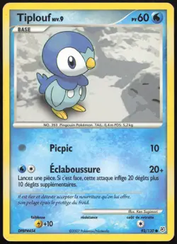 Carte Pokemon Tiplouf 93/130 Diamant et Perle Francais - Image 1