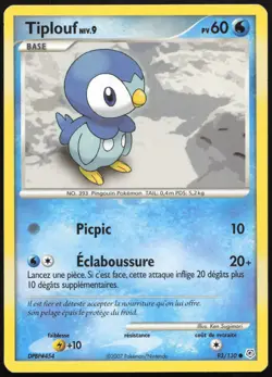 Carte Pokemon Tiplouf 93/130 Diamant et Perle Francais - Image 1
