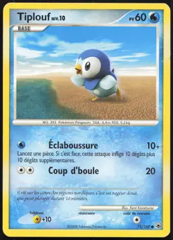 Carte Pokemon Tiplouf 71/100 Aube Majestueuse Francais - Image 1