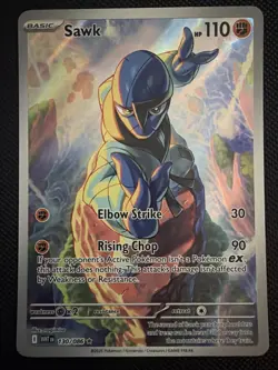 Pokemon TCG Sawk 130/086 Illustration Rare Sv: White Flare - Image 1