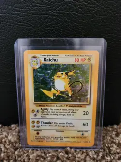 Raichu Holo Rare 14/102 Base Set Pokemon TCG - Image 1