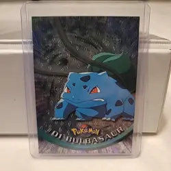 Pokemon Topps 1999 TV Animation Bulbasaur Foil #1 Black Label - Image 1