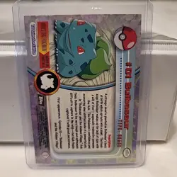 Pokemon Topps 1999 TV Animation Bulbasaur Foil #1 Black Label - Image 2