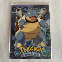 1999 Blastoise Topps Pokemon Movie Edition Black Logo E9 of 12 Non Holo - Image 1