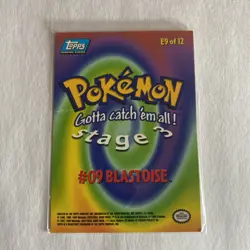 1999 Blastoise Topps Pokemon Movie Edition Black Logo E9 of 12 Non Holo - Image 2