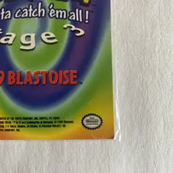 1999 Blastoise Topps Pokemon Movie Edition Black Logo E9 of 12 Non Holo - Image 4