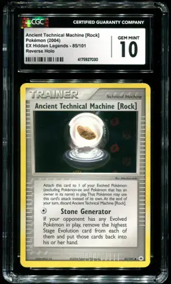 CGC 10 Ancient Technical Machine Reverse Holo EX Hidden Legends Pokemon #85 - Image 1