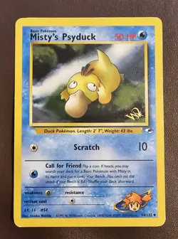 Misty's Psyduck (54/132) (W Stamp Promo) Gym Heroes Unlimited​ Pokemon 🔥 - Image 1