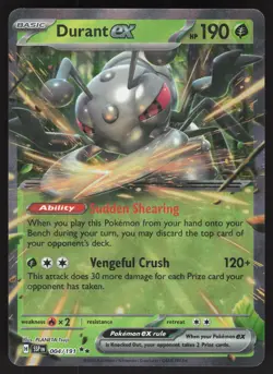 Durant ex 004/191 Double Rare Pokemon TCG SV08: Surging Sparks NM - Image 1