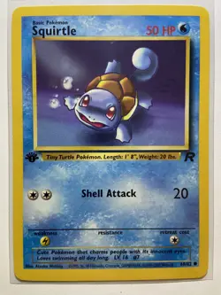 1st Edition Squirtle 68/82 Team Rocket Pokemon TCG WOTC Vintage NM/LP - Image 1