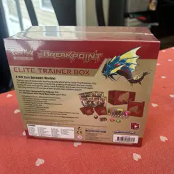 2016 POKEMON TCG XY BREAKPOINT ETB ELITE TRAINER BOX FACTORY SEALED SMALL RIP - Image 2