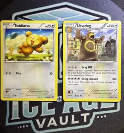 Teddiursa 121/162 & Ursaring 122/162 - Pokemon XY BREAKthrough - LP *Set* - Image 1