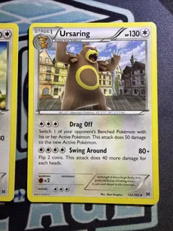 Teddiursa 121/162 & Ursaring 122/162 - Pokemon XY BREAKthrough - LP *Set* - Image 3