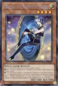 Spenta The Magistus Sealer Burst Protocol PRESALE 2/6 Secret Rare Yu-Gi-Oh! BPRO - Image 1