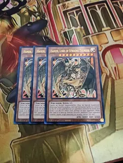 3X Hamon, Lord of Striking Thunder - SDSA-EN043 - Ultra Rare 1ST ED NM Yugioh - Image 1