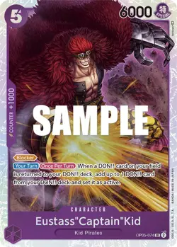 One Piece TCG Foil - Eustass"Captain"Kid - 074 / NM / English - Image 1