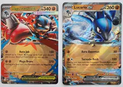 Pokemon Trading Card TCG Mega Lucario EX Art Holo 077/132 051/131 Nintendo 2025 - Image 1