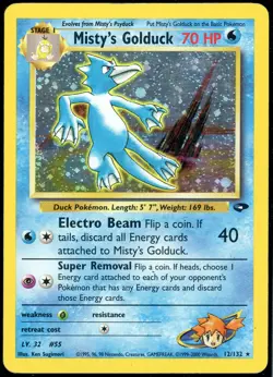 Misty's Golduck - 12/132 - Pokemon Gym Challenge Unlimited Holo Rare Card HP - Image 1