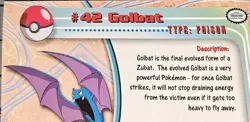 Pokemon 1999 Topps TV Pokemon Cards - #41 zubat & #42 golbat - Image 4