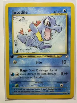 Pokemon Card - Totodile Neo Genesis 80/111 Common 1st Edition - NM/LP - Image 1