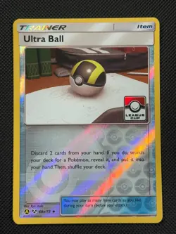 Ultra Ball 68a/73 REVERSE HOLO Pokemon Card Shining Legends League Cup Stamp - Image 1