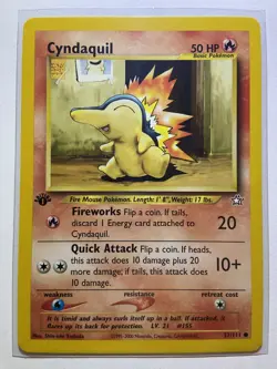 Cyndaquil - 57/111 - 1st Edition - Neo Genesis - Pokemon Card - NM/LP - Image 1