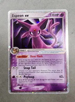 Espeon ex 102/115 Ultra Rare Holo Pokemon Card Unseen Forces RARE 2005 - Image 2