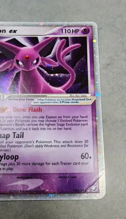 Espeon ex 102/115 Ultra Rare Holo Pokemon Card Unseen Forces RARE 2005 - Image 3