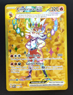 Pokemon TCG Cinderace ex 163 SV Stellar Crown Promo Card NM Ultra Premium - Image 1