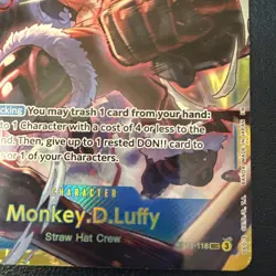 Monkey.D.Luffy OP11-118 SEC - One Piece TCG - English Card Near Mint Secret Rare - Image 5