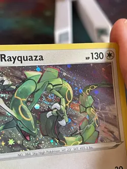 POKEMON RAYQUAZA SWSH029 BLACK PROMO STAR COSMOS WITH SWIRL HOLOFOIL NM CARD - Image 4