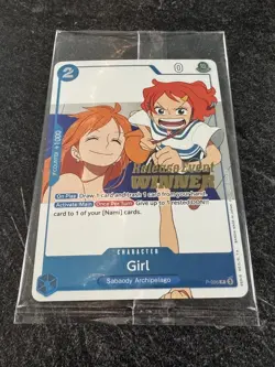 Girl (OP14 Release Event Winner) P-096 One Piece Promotion Cards Foil In Package - Image 1