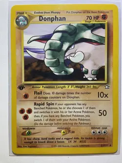 Donphan - 21/111 - Pokemon Neo Genesis - 1st Edition - Rare Card WOTC - NM/LP - Image 1