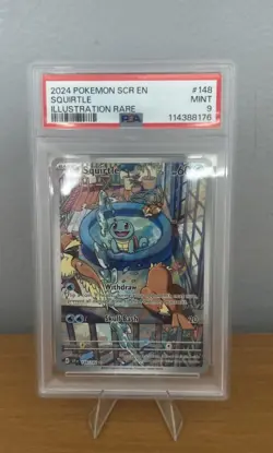Pokemon TCG Squirtle 2024 Stellar Crown Illustration Rare Card #148/142 - Image 1