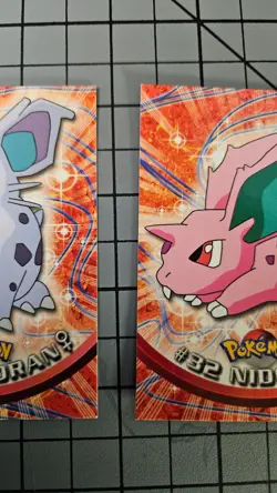 Pokemon 1999 Topps TV Pokemon Cards - #29 nidoran (f) & #32 Nidoran (m) - Image 3
