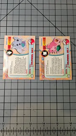Pokemon 1999 Topps TV Pokemon Cards - #29 nidoran (f) & #32 Nidoran (m) - Image 5