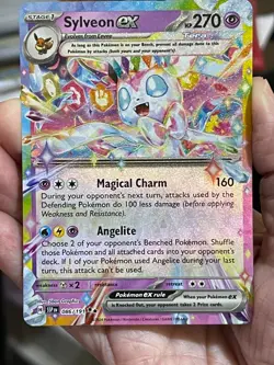 POKEMON SYLVEON EX 086/191 DOUBLE RARE HOLOFOIL SURGING SPARKS NM CARD - Image 1