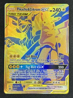 Pikachu & Zekrom GX SM248 Black Star Promo Tag Team Pokemon TCG Card NM - Image 1